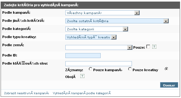 Rozsypané kódování češtiny v systému Potenza